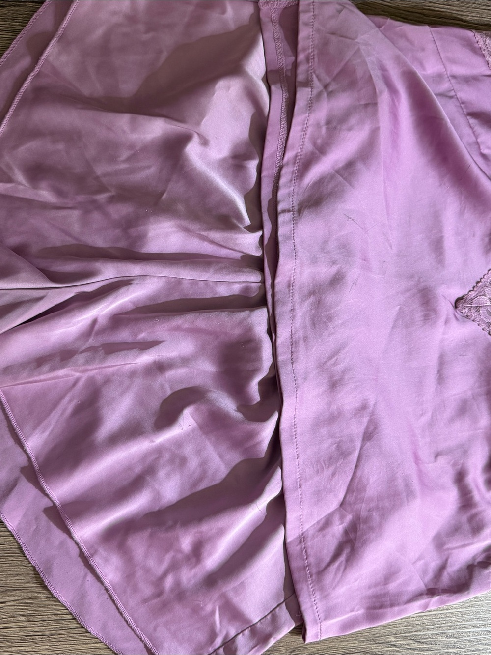 Lilac Satin Slip Skirt